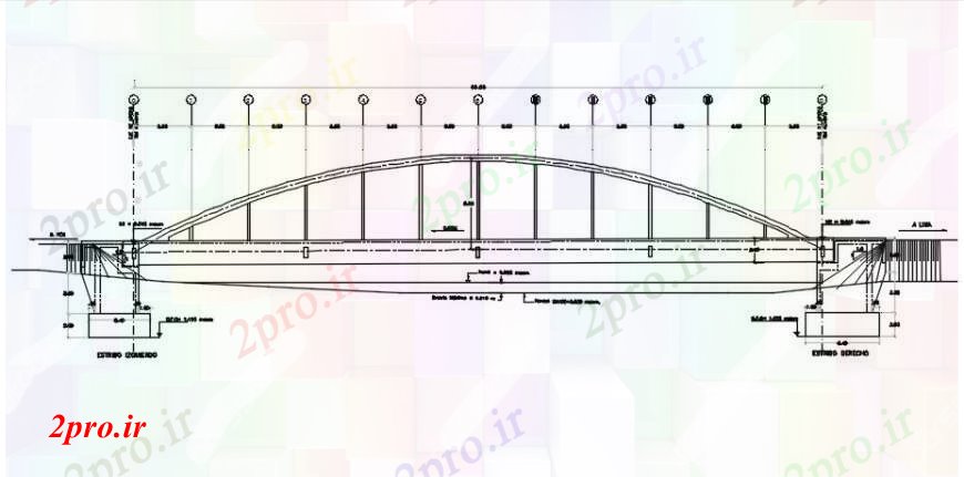 دانلود نقشه جزئیات ساخت پل  نقشه سازه سازه پل  اتوکد (کد101513)