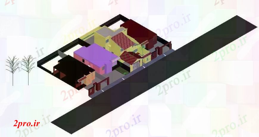 دانلود نقشه مسکونی  ، ویلایی ، آپارتمان  مسکن تریدی  طراحی  (کد101515)