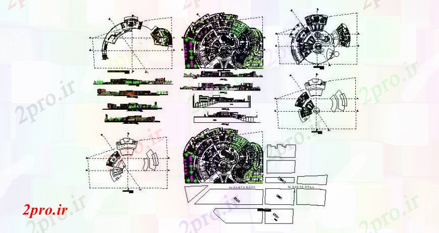 دانلود نقشه هایپر مارکت - مرکز خرید - فروشگاه مرکز خرید طراحی 32 در 48 متر (کد101539)