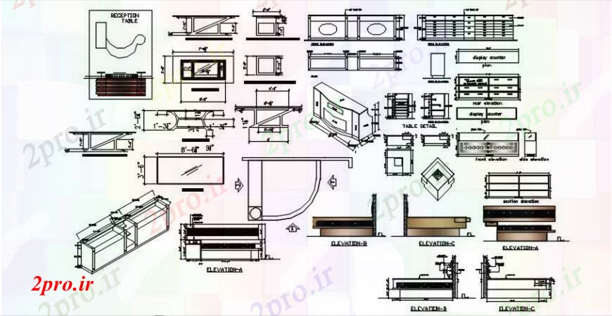 دانلود نقشه بلوک مبلمان  د رسم جدول پذیرش (کد101551)