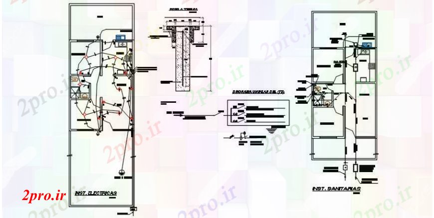 دانلود نقشه طراحی داخلی   طراحی جزئیات نصب و راه اندازی الکتریکی (کد101659)