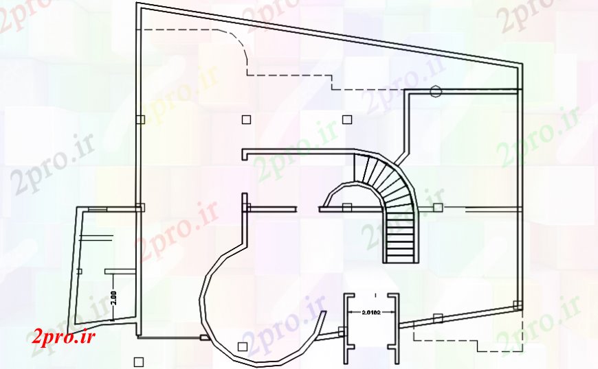 دانلود نقشه مسکونی ، ویلایی ، آپارتمان تجملات فریم ویلا و پوشش طرح 15 در 16 متر (کد101708)