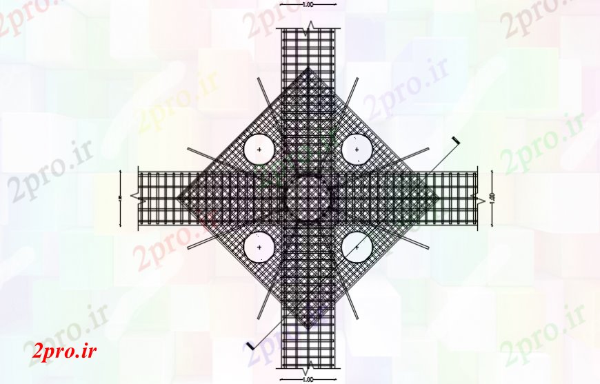 دانلود نقشه طراحی جزئیات ساختار نرده ساختار طرح (کد101740)