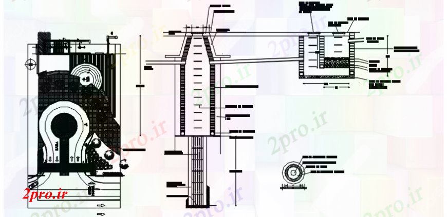 دانلود نقشه جزئیات لوله کشی بخش به خوبی جذب، و لوله کشی سازنده جزئیات (کد101744)