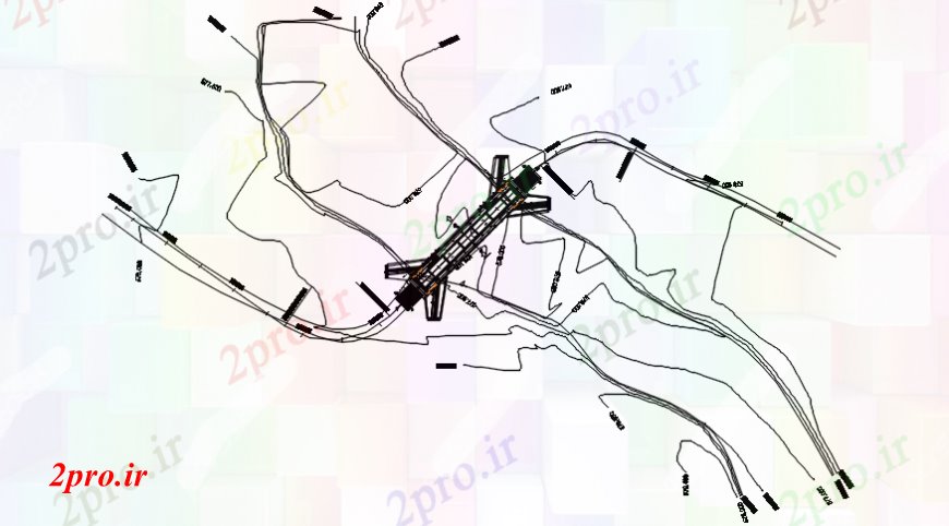دانلود نقشه جزئیات ساخت پل بیش از پل نقشه محل و  ساختار طراحی جزئیات  (کد101745)