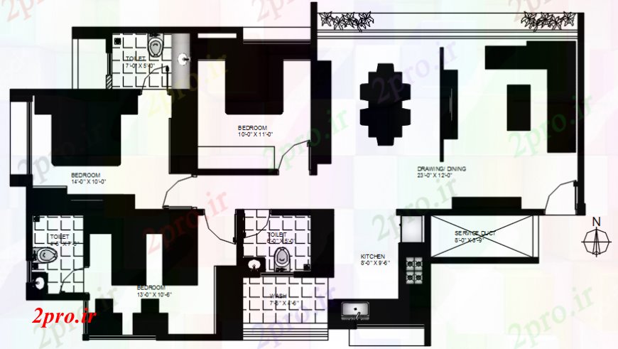 دانلود نقشه طراحی و مبلمان اتاق د از زندگی مبلمان طرحی دریچه     (کد101794)