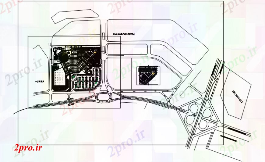 دانلود نقشه هایپر مارکت - مرکز خرید - فروشگاه Chiclayo در توزیع مرکز خرید و خودکار 183 در 223 متر (کد101860)