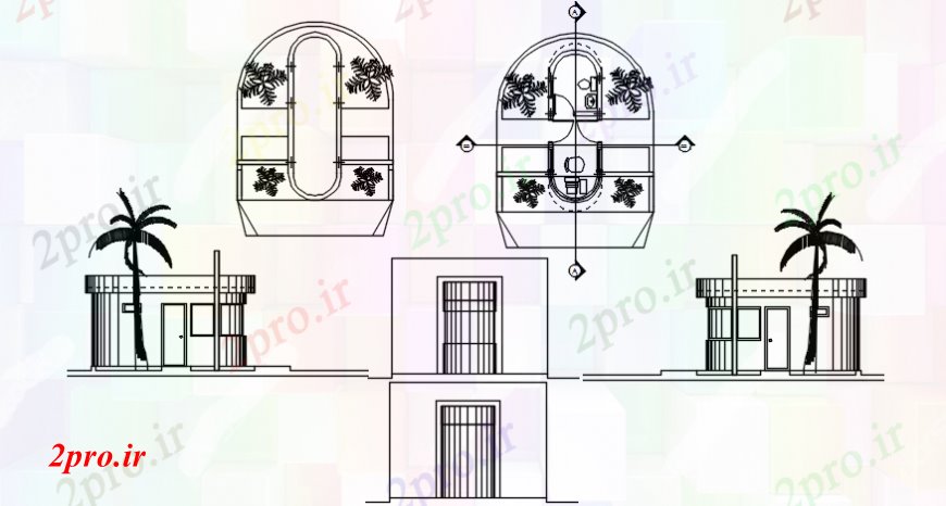 دانلود نقشه ساختمان اداری - تجاری - صنعتی پذیرش طراحی دفتر 7 در 11 متر (کد101923)