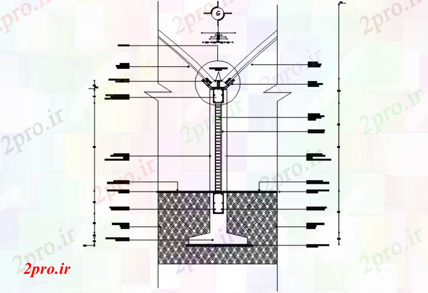 دانلود نقشه طراحی جزئیات ساختار سقف و تخلیه قطره قطره شدن ساختار سازنده  (کد101972)