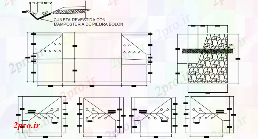 دانلود نقشه طراحی جزئیات ساختار بخش دیوار و ساختار سازنده طراحی جزئیات  (کد102044)