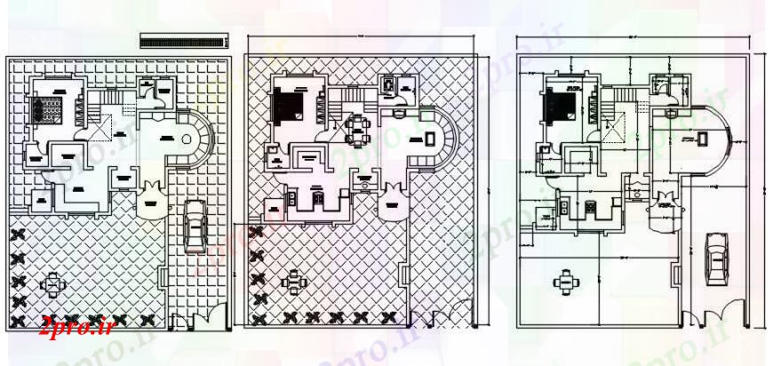 دانلود نقشه مسکونی ، ویلایی ، آپارتمان طرحی مبلمان جزئیات معماری خانه 11 در 13 متر (کد102129)