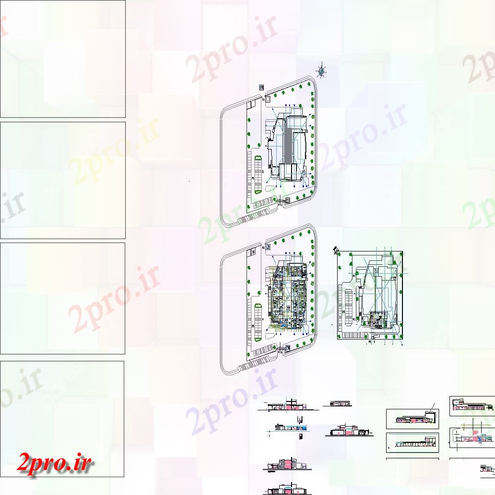 دانلود نقشه بیمارستان - درمانگاه - کلینیک طرحی پارکینگ اتومبیل با طرحی مبلمان 40 در 56 متر (کد102140)