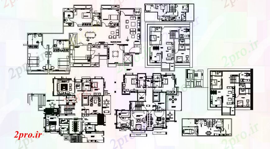 دانلود نقشه اتاق نشیمن  ، حال ، پذیرایی د  طراحی طرحی فضای داخلی خانه   خودرو (کد102171)