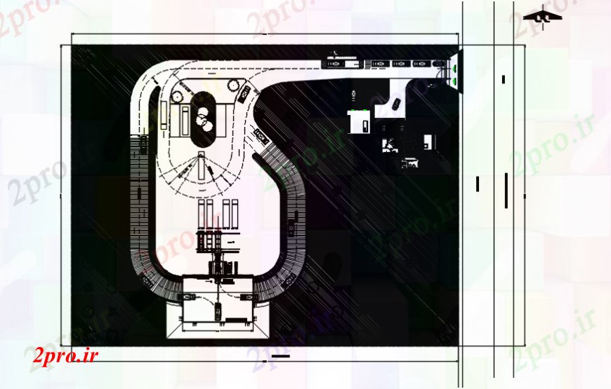 دانلود نقشه کارخانه صنعتی  ، کارگاه جامد انتقال زباله توزیع گیاه ایستگاه طرح (کد102251)