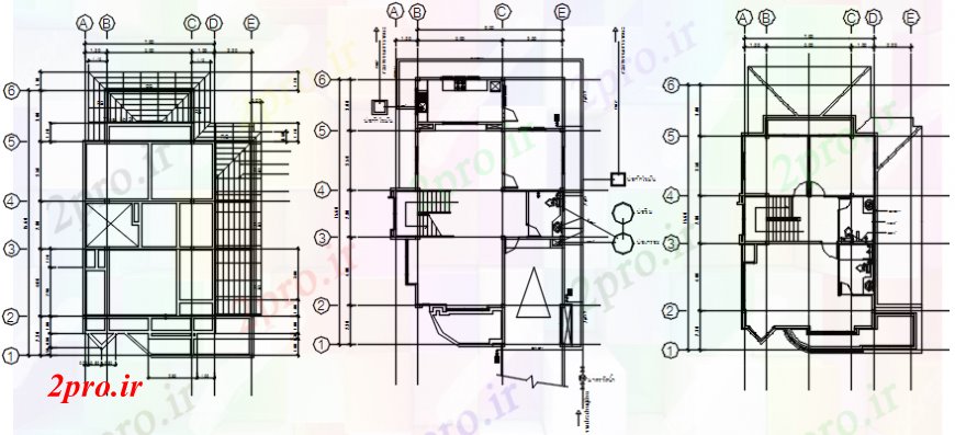 دانلود نقشه مسکونی  ، ویلایی ، آپارتمان  نصب و راه اندازی لوله کشی از همه طبقه خانه کلبه (کد102312)