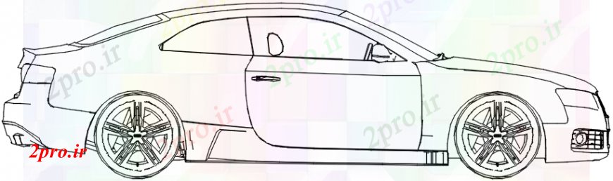 دانلود نقشه بلوک وسایل نقلیه آئودی S5   پویا (کد102325)