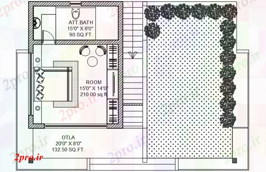 دانلود نقشه حمام مستر طراحی اتاق خواب مادر با مبلمان و طراحی بالکن جزئیات  (کد102342)