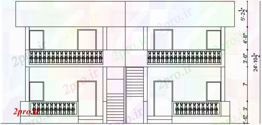 دانلود نقشه حمام مستر اتاق خواب هتل نما پیشانی جزئیات طراحی خودکار 26 در 43 متر (کد102345)