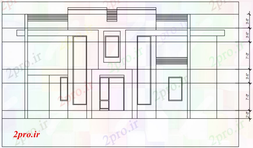 دانلود نقشه مسکونی ، ویلایی ، آپارتمان د نما طراحی ALT 3 13 در 14 متر (کد102433)