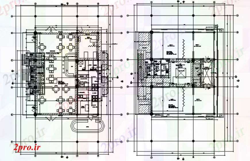 دانلود نقشه مسکونی ، ویلایی ، آپارتمان تجملات باشگاه خانه طبقه توزیع طراحی جزئیات 17 در 19 متر (کد102451)