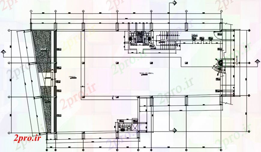 دانلود نقشه مسکونی ، ویلایی ، آپارتمان د طراحی خوابگاه یک ستاره 14 در 24 متر (کد102456)