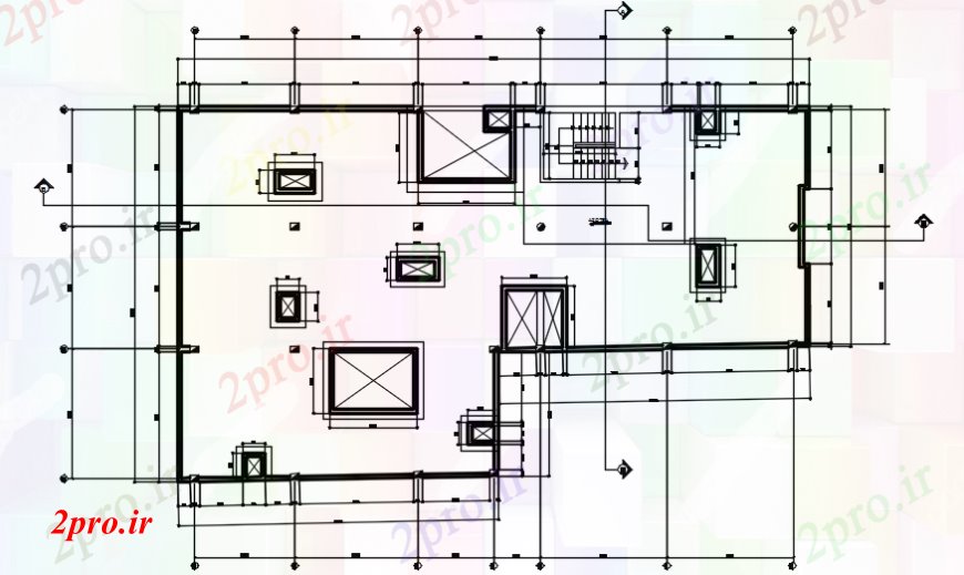 دانلود نقشه مسکونی ، ویلایی ، آپارتمان د طراحی از بخش خوابگاه 14 در 25 متر (کد102462)