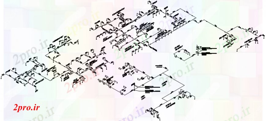 دانلود نقشه بیمارستان -  درمانگاه -  کلینیک نصب و راه اندازی نمای بالای بیمارستان (کد102545)