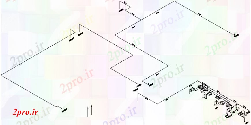 دانلود نقشه بیمارستان -  درمانگاه -  کلینیک جزئیات بخشی از یک طرحی نصب و راه اندازی بیمارستان (کد102548)