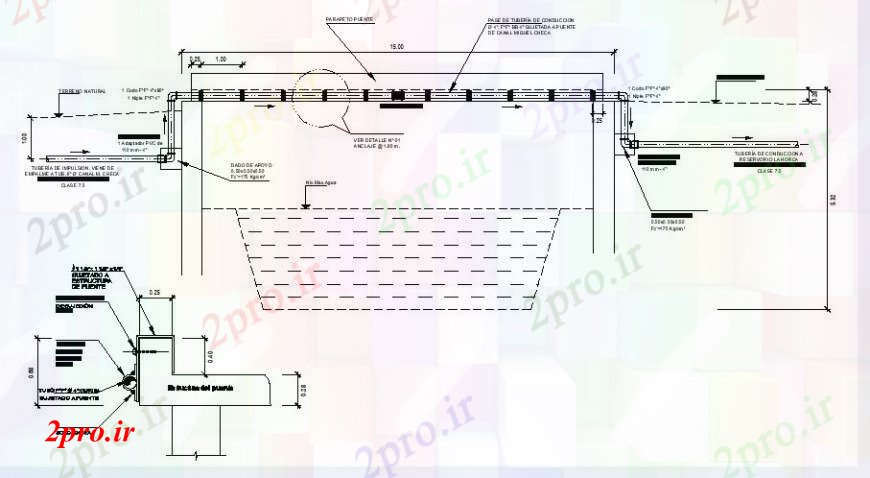 دانلود نقشه طراحی جزئیات ساختار بخش بلوک دیوار و ساختار سازنده دو بعدی  جزئیات (کد102569)