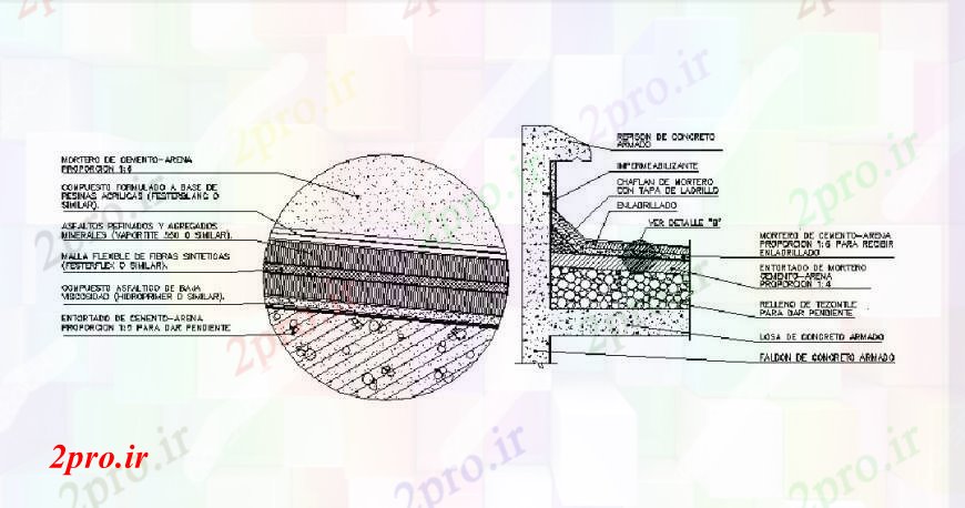 دانلود نقشه طراحی جزئیات ساختار آسفالت و آلومینیوم ساختار بخش سقف و ساخت و ساز جزئیات (کد102600)