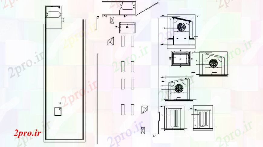 دانلود نقشه جزئیات طراحی در و پنجره  درب های داخل سالن و تهویه مناسب نصب و راه اندازی پنجره طراحی جزئیات  (کد102609)