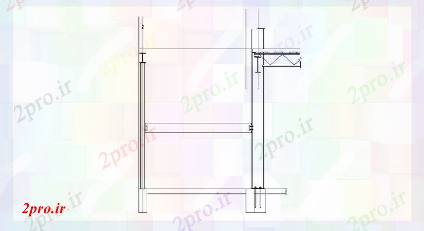 دانلود نقشه طراحی جزئیات ساختار دو سطح ساختمان قطع بخش سازنده طراحی جزئیات  (کد102674)