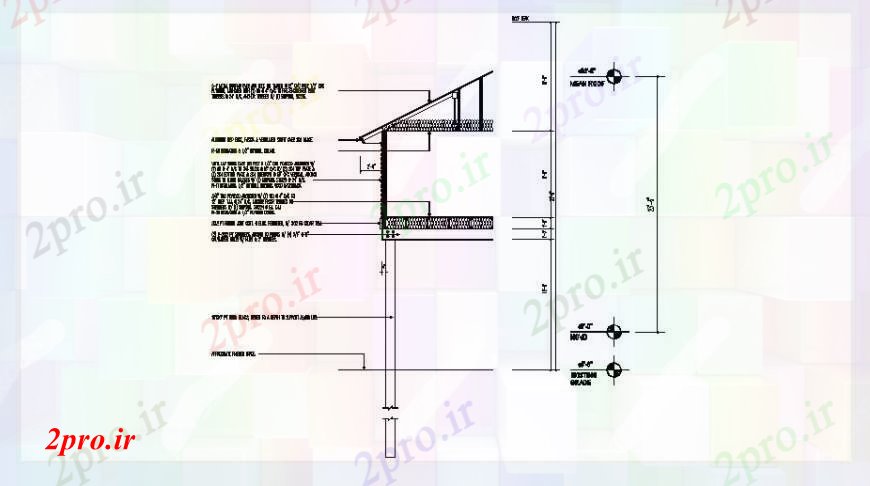 دانلود نقشه طراحی جزئیات ساختار خانه کلبه بخش سازنده طراحی  جزئیات  (کد102675)