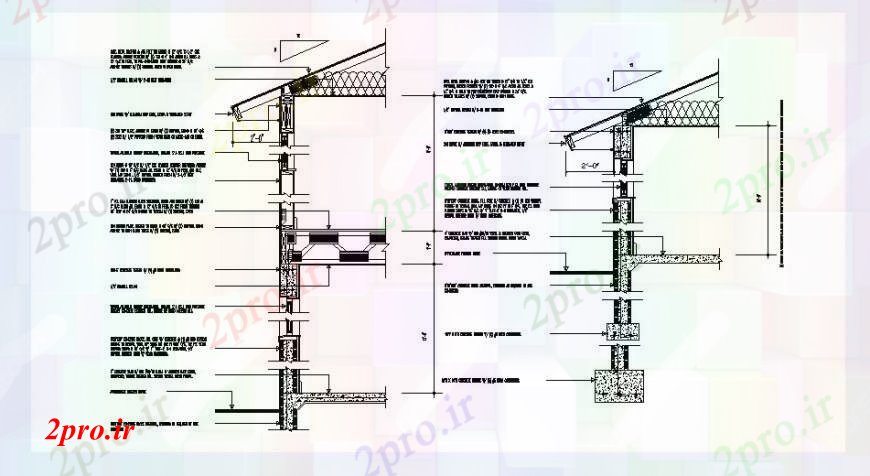 دانلود نقشه طراحی جزئیات ساختار هر دو برش بخش سازنده طرفه طراحی جزئیات از خانه (کد102676)