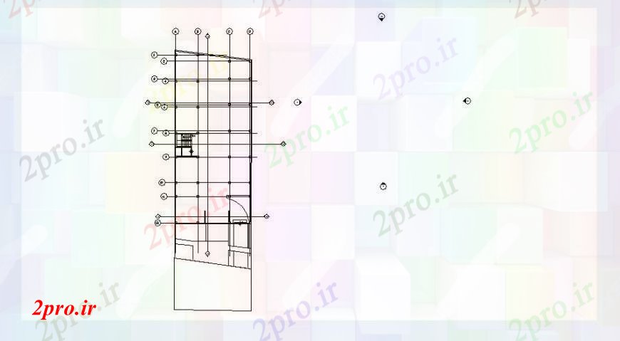 دانلود نقشه طراحی جزئیات ساختار جزئیات طرحی سبک از خانه محل اقامت طبقه (کد102685)