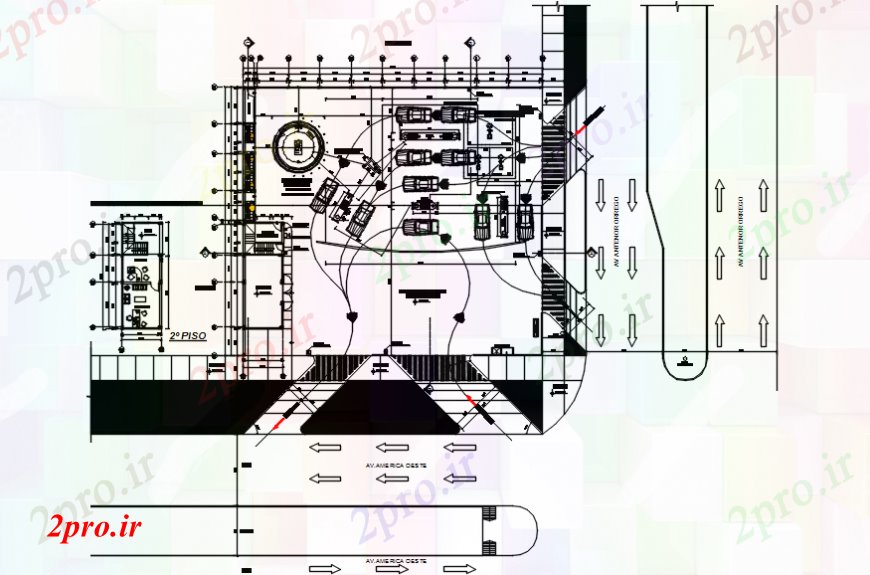 دانلود نقشه جزئیات ساخت و ساز د  رسم از پارکینگ  2    (کد102747)
