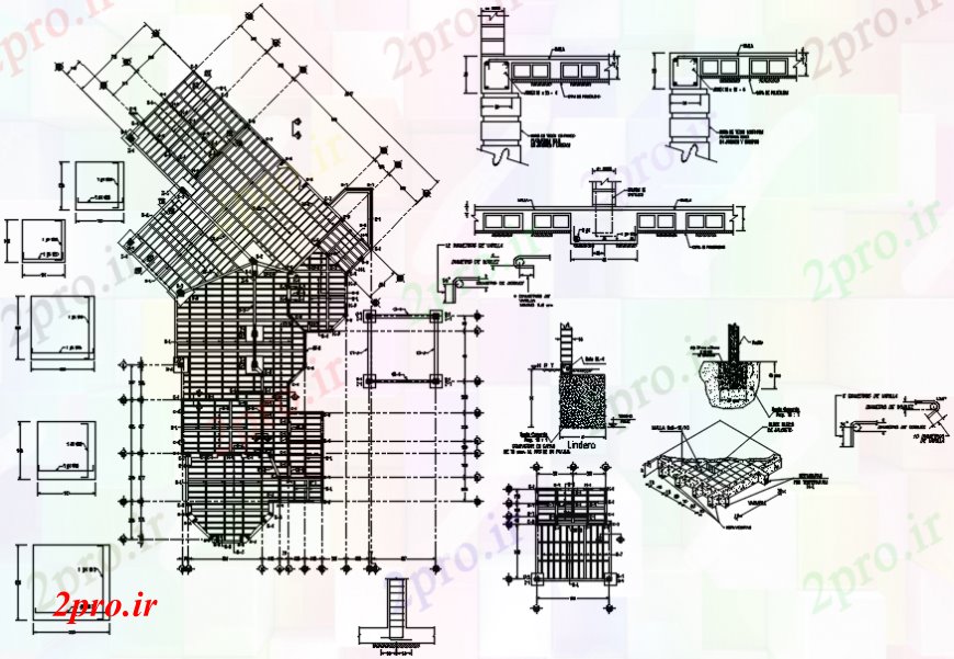 دانلود نقشه جزئیات ساخت و ساز د  ترسیم جزئیات سازه     (کد102759)