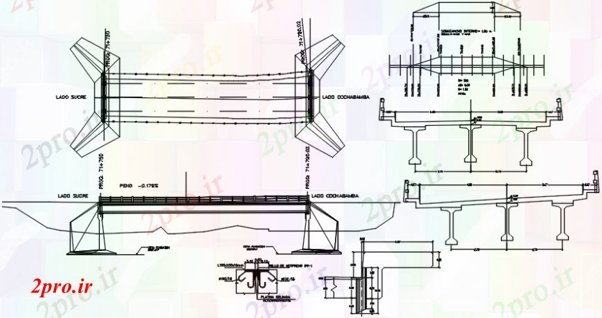 دانلود نقشه جزئیات ساخت پل  د طراحی از زدن توپ دقیق     (کد102798)