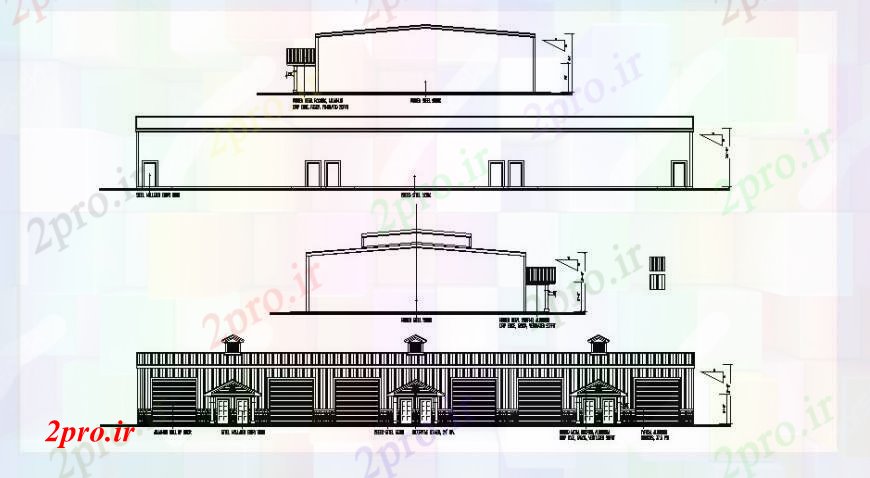 دانلود نقشه مسکونی  ، ویلایی ، آپارتمان  تنها دان نما خانه ها و بخش طراحی جزئیات  (کد102841)