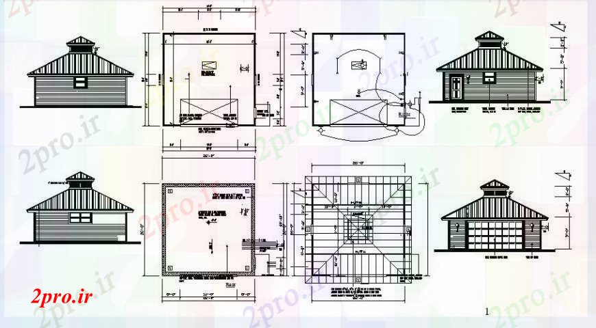 دانلود نقشه مسکونی  ، ویلایی ، آپارتمان  کلبه همه نما و طرحی طرفه  (کد102843)