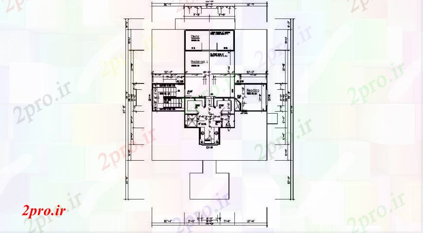 دانلود نقشه مسکونی ، ویلایی ، آپارتمان اقامت خانه فریم کف ساختار طراحی جزئیات 12 در 13 متر (کد102848)