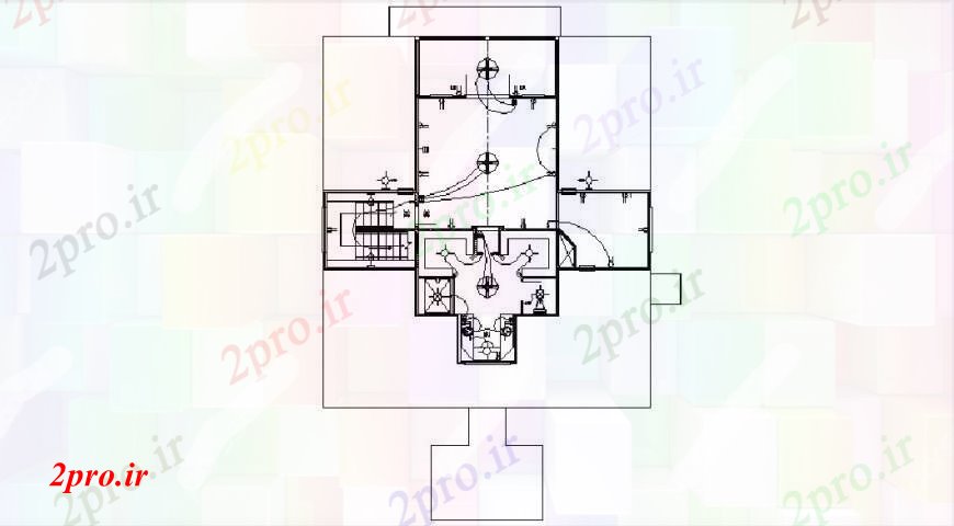 دانلود نقشه برق مسکونی خانه طرحی های الکتریکی جزئیات طرحی های داخلی سقف  (کد102855)