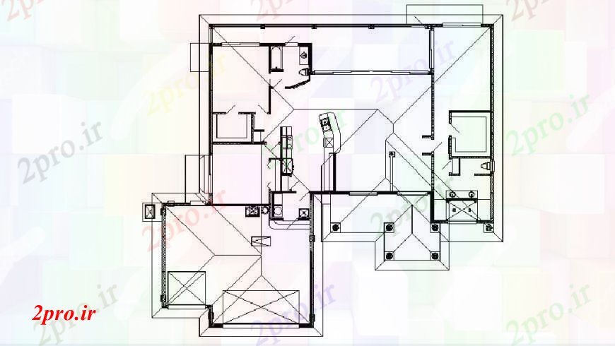 دانلود نقشه مسکونی  ، ویلایی ، آپارتمان  دو خوابه جزئیات ساختار طرحی فریم کف خانه (کد102899)