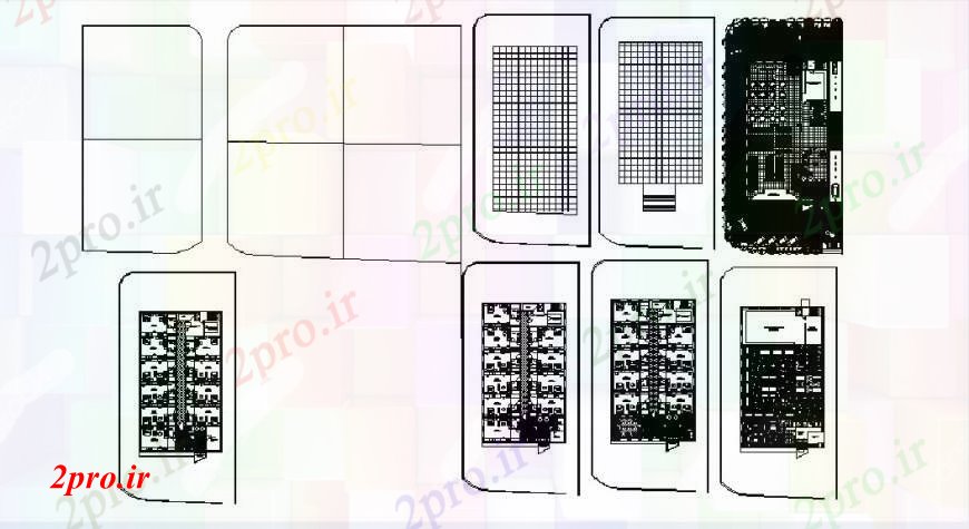 دانلود نقشه مسکونی  ، ویلایی ، آپارتمان  آپارتمان مسکونی ساخت و ساز طرحی طبقه و ساختار خانه جزئیات  (کد102906)