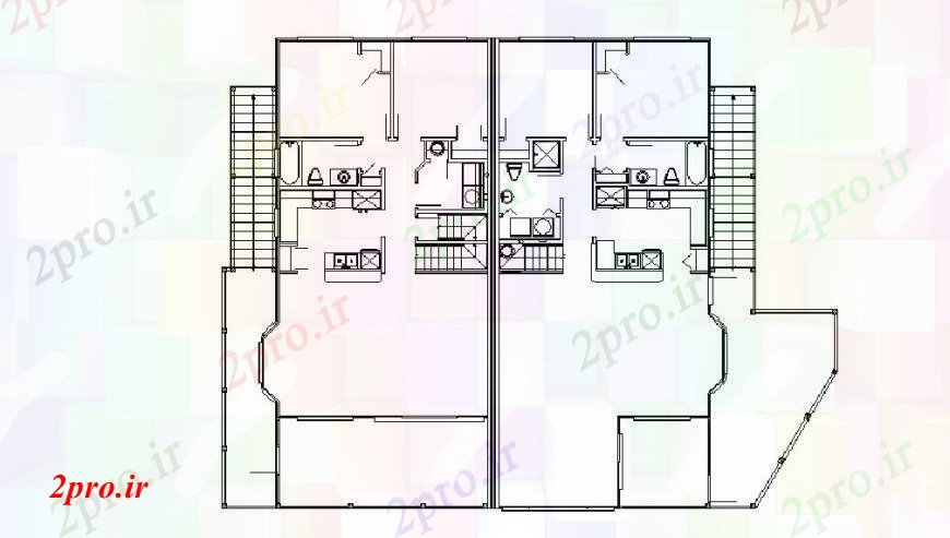 دانلود نقشه مسکونی  ، ویلایی ، آپارتمان  آپارتمان مسکونی طرحی ساختمان فریم کف جزئیات ساختار  (کد102912)