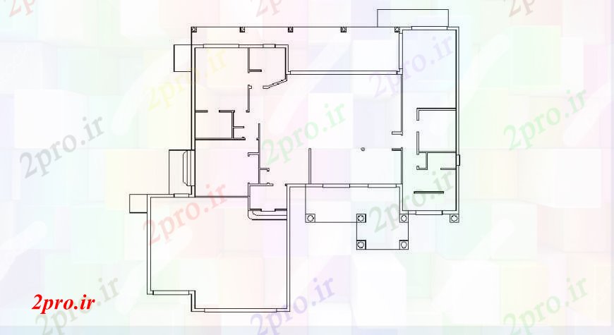 دانلود نقشه مسکونی  ، ویلایی ، آپارتمان  فریم های کف ساختار برنامه ریزی برای آپارتمان   طبقه (کد102913)