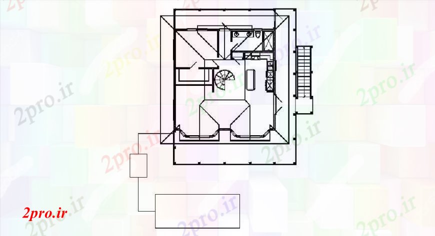 دانلود نقشه کارخانه صنعتی  ، کارگاه طراحی خانه کوچک و ساختار فریم طراحی جزئیات (کد102915)