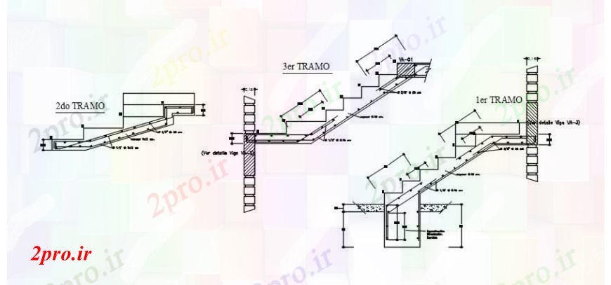 دانلود نقشه جزئیات پله و راه پله    پله بلوک های ساختاری طراحی   اتوکد (کد102940)
