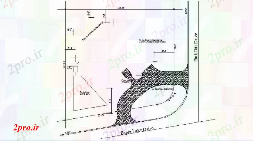 دانلود نقشه مسکونی ، ویلایی ، آپارتمان طرحی سایت طراحی جزئیات از سمت دریاچه خانه مسکونی 82 در 160 متر (کد102949)