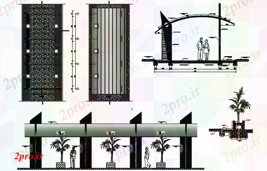 دانلود نقشه جزئیات ساخت و ساز  د طراحی از یک جزئیات از احساس خطر از   (کد102977)